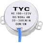 uxcell Synchronous Motor AC 100-127V 30-36RPM 50-60Hz CCW/CW 4W Reduction Gear Motor