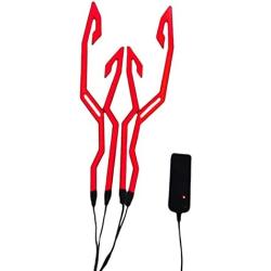 iayokocc Motorcycle Helmet LED Strip - Night Riding 3 Mode LED Strip Warning Helmet Light Signal Flashing(Red)