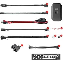 XK-GLOW KS-MOTO-ADVANCE 10 Pod 8 Strip 2nd gen XKchrome App Control Motorcycle Advanced LED Accent Light Kit
