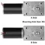 Greartisan DC 12V 10RPM 40Kg.cm 8mm Double Shafts Self-Locking Reversible Worm Gear Motor with Cable, High Torque Speed Reduction Motor, Turbine Electric Gearbox Motor