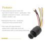 87-88107A5 Boat Ignition Switch with Key Boat Push to Choke 6 Wire Base Ignition Key Switch for Mercury with 2 Keys 6 Wire Connectors | for Mercury Push Choke Ignition