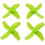 Upgraded Spare Parts Motors Propellers Props with Frame for JJRC H36 Tiny Whoop Eachine E010 Blade Inductrix Micro Drone Parts (Black-Green)