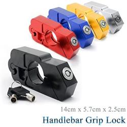Motorcycle Locks Heavy Duty Anti Theft Adjustable Bike Handlebar Lock for Protection Universal ATV Alloy CNC Handle Throttle Grip Security Lock with 2 Keys,Motorcycle Lock