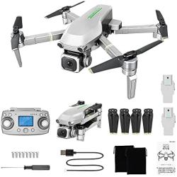 QAQQVQ Upgraded Drone with Camera 4K, Drone with Electronically Camera, Equipped with Brushless Motor, Optical Flow Hovering, 360° Flip, Electronic Image Stabilization