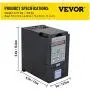 VEVOR VFD 3KW, ODR 27.5A, Convertisseur de Fréquence Variable pour Moteur CNC, Inverseur Convertisseur 110V, pour Contrôle de Vitesse Moteur de Rabot (Entrée Monophasée, Sortie Triphasée) VEVOR VFD 3KW, ODR 27.5A, Convertisseur de Fréquence Variable pour Moteur CNC, Inverseur Convertisseur 110V, pour Contrôle de Vitesse Moteur de Rabot (Entrée Monophasée, Sortie Triphasée)