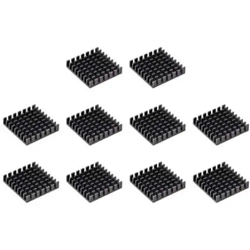 uxcell Electronic Radiators Heatsink for MOS GPU IC Chip Black 28 x 28 x 6 mm 10pcs