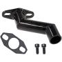 JRL 32mm-40mm Black Offset Intake Manifold and Gasket For 49cc 66cc 80cc Motorized Bike Motorised Bicycle (Black)