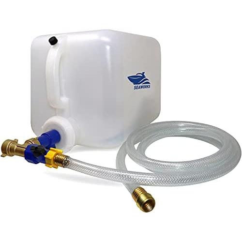 Seaworks Boat Winterizer Gravity Motor Cleaning Kit - Gravity Flow System DIY Winter Preparation Solution for Marine Engines - For Inboard and Outboard Engines