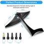 Nifeida Universal 8mm 10mm Motorcycle Rearview Mirror Black Spear Blade for Honda Suzuki Kawasaki Yamaha Cruiser Chopper Sportbike Street Bike Moped Off Road, 1 Pair (Black)