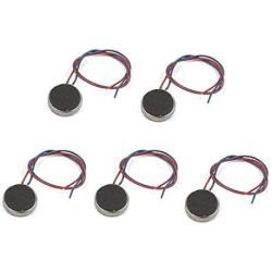 UKD PULABO DC Vibration Motor - 5pcs DC3V/0.1A 1.5V/0.05A 10x2.7mm Coin Mobile Phone Vibration Motor Silver