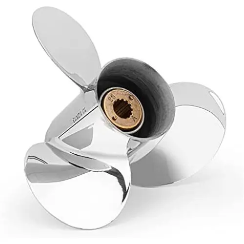Qiluprop OEM Upgrade 10 1/2 x 13 (13 Spline) Upgrade Stainless Steel Outboard Motor Propeller Fit Mercury Engine 30-70 HP,48-855858A46,RH