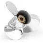 Qiluprop OEM Upgrade 10 1/2 x 13 (13 Spline) Upgrade Stainless Steel Outboard Motor Propeller Fit Mercury Engine 30-70 HP,48-855858A46,RH