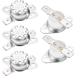 uxcell KSD301 Thermostat 250°C/482°F 10A Normal Closed N.C Adjust Snap Disc Temperature Switch for Microwave,Oven,Coffee Maker 5pcs