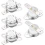 uxcell KSD301 Thermostat 250°C/482°F 10A Normal Closed N.C Adjust Snap Disc Temperature Switch for Microwave,Oven,Coffee Maker 5pcs