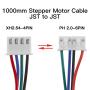 OUYZGIA Stepper Motor Cables Stepper Motor Wire XH2.54-4 Pin to PH2.0-6 Pin 1000mm Stepper Motor Cable for 3D Printer Nema 17 Stepper Motors-5PCS