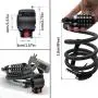 Bike Lock Cable 6 Feet Bike Security Chain Lock with Combination Code Keyless Anti Theft Resettable Password 5 Digit Hardness Mounting Bracket Steel Lock for Bike Bicycle Motorcycle Door Gate Outdoor