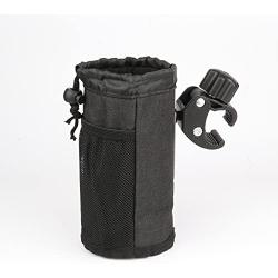 SINGARO Motorcycle Cup Holder Holder with Alligator Clip Handle Cup Holder, Oxford Fabric with Mesh Bag Bicycle Accessories for ATV, Scooter, Wheelcha