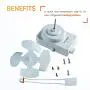 Canamax Premium W10124096 Refrigerator Condenser Fan Motor Kit - Compatible with Whirlpool Refrigerator - Replaces AP4318657, 1378525, W10124096, 2188538, 2188727, 2188728