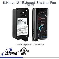 iLIVING Exhaust Fan Thermospeed Temperature Controller and Speed Controller, Black, ILG8SFST