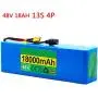 Wnicek 48V 18000mAh Electric Bicycle Battery for 200W-1000W Motor 18Ah 13S 4P Lithium-Ion Battery Pack Fit for E-Bike Scooter Electric Wheelchairs Mopeds with BMS and Charger