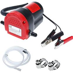 Amarine Made 12V 60W Oil Change Pump Extractor, Oil/Diesel Fluid Pump Extractor Scavenge Oil Change Pump Transfer Suction Transfer Pump with Tubes Truck Rv Boat ATV (Red)