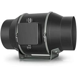 iPower Quiet 6” Inline Duct Fan with Speed Controller - Ventilation Exhaust Fan for Heating Cooling Booster, Grow Tents
