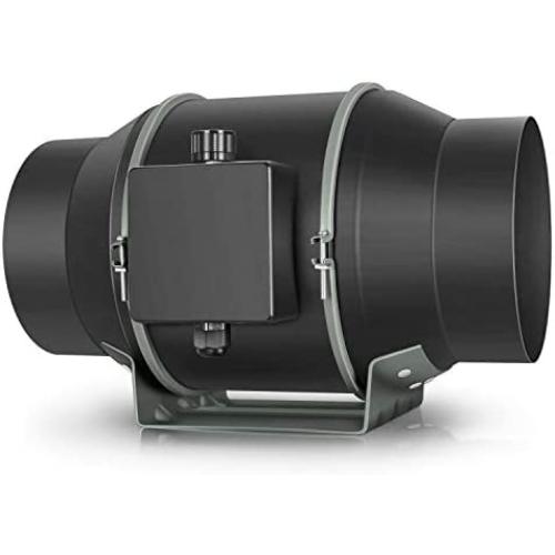 iPower Quiet 6” Inline Duct Fan with Speed Controller - Ventilation Exhaust Fan for Heating Cooling Booster, Grow Tents