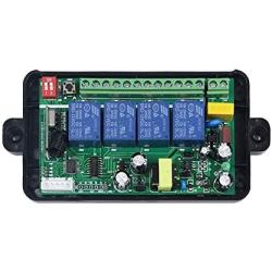 AC 85V 110V 220V 250V Wireless Remote Control Switch 220V Universal 4 Channel 10A Remote Receiver Module, 433MHz Remote Control for Garage Control, Motor, Lights & More