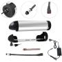 Jieoto Electric Bicycle Rechargeable Lithium Ion Batteries 24V/36V/48V 13AH E-Bike Bottle Type Battery with Charger and BMS Protection Board Safe Lock, for Bike 250W 350W 500W Motor