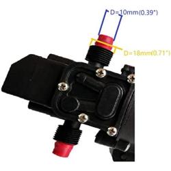 CYBERNOVA DC12V 131PSI 6L/m Water High Pressure Diaphragm Self Priming Pump Caravan/Boat/RV/Garden/Vehicle Cleaning/Motorhome(6L/m) -3308