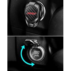 DAOGUIME for Dodge Charger Challenger 392 HEMI Car Engine Start Button Cover General Motors Ignition Switch Decorative Cover, auto Interior Ignition Accessories (DAOGUIME-20329)