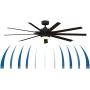 Fanimation MAD8152DZW Indoor/Outdoor Custom Ceiling Fan Motor-Dark Bronze, with LED, Light Kit