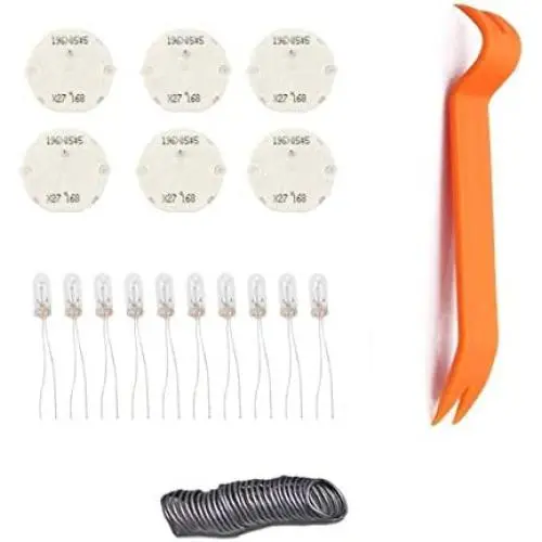 Dr.Roc Instrument Cluster Gauge Stepper Motor Repair Kit X27 168 ( 6 Motors,10 Backlight Bulbs,1 Remove Tool,Flux Rosin Core Solder )