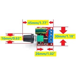 WWZMDiB 2Pcs PWM DC 5A Motor Speed Controller 4.5-35V Speed Switch Function Suitable for LED Dimmer