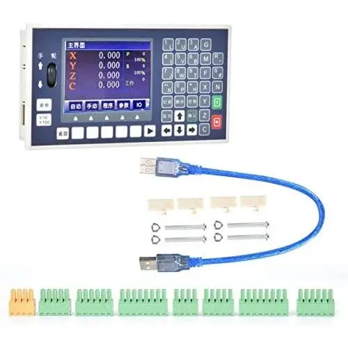 FTVOGUE Stepper Servo Motor Programmable Controller,DC 24V 4‑Axis Pulse Generator Servo Controller[55H-4],Servo Motor