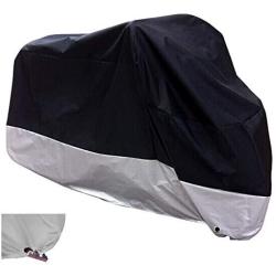 XYZCTEM All Season Black Waterproof Sun Motorcycle Cover,Fits up to 96