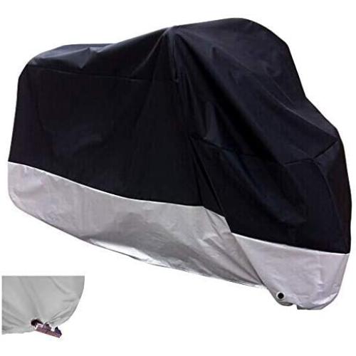 XYZCTEM All Season Black Waterproof Sun Motorcycle Cover,Fits up to 96