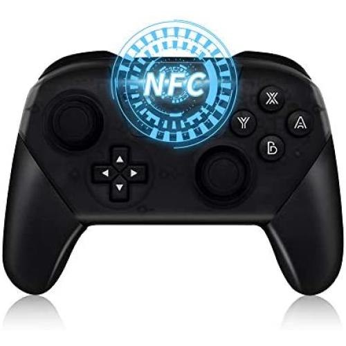 SINGLAND Wireless Controller for Nintendo Switch with NFC Function,Switch Gamepad with Vibration Motor Gyro 6-axis Sensing Turbo Function Remote Joystick for Nintendo Switch and PC (Black)