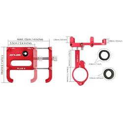 DS. DISTINCTIVE STYLE Aluminum Universal Bike Phone Mount for 31.8 mm Handlebar 360 Degree Rotatable Motorcycle Phone Holder Adjustable Cycling Phone Mount - Red