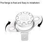 uxcell KSD301 Thermostat 170°C/338°F 10A Normally Closed N.C Adjust Snap Disc Temperature Switch for Microwave,Oven,Coffee Maker 5pcs