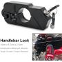 Motorcycle Locks Heavy Duty Anti Theft Adjustable Bike Handlebar Lock for Protection Universal ATV Alloy CNC Handle Throttle Grip Security Lock with 2 Keys,Motorcycle Lock