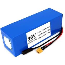 Jieoto 36V 18AH E-Bike Battery Electric Bike Lithium Battery Pack with Charger for Electric Bike Scooter Moped Go-Kart Tricycle Golf Cart 500W 350W 250W 200W Motor