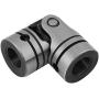 12mm/0.47in Dia Universal Joint, Shaft Coupling Motor Connector Steel Universal Joint 12×23×52mm + 2Pcs Rod +2 Pcs Ring
