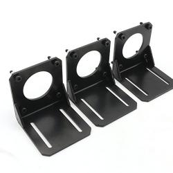 3Pcs Nema 23 Stepper Motor Mount Steel Bracket Mounting Holder Support Clamp with Installation Screws L Type Fixed Seat for 57 Stepper Motor Mounts CNC Router Milling Engraving Machine Accessories