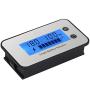 IPX7 Waterproof Battery Monitor12v 24v 36v 48v 60v 72v ,Car Motorcycle Golf cart Battery Meter Digital Battery Capacity Remaining Capacity Percentage Tester with Buzzer Alarm and Temperature(White)