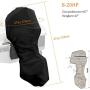 Softclub Outboard Motor Cover 8-20 HP, Full Outboard Engine Cover, Black 600D Waterproof Boat Motor Hood Cover