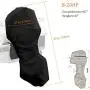 Softclub Outboard Motor Cover 8-20 HP, Full Outboard Engine Cover, Black 600D Waterproof Boat Motor Hood Cover