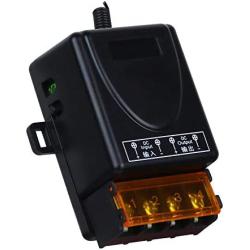 DC 12V 24V 36V 48V Wireless Remote Switch,30A Relay RF Remote Control Light Switches for Motor Pump Security Systems etc with 2PCS Transmitter (Black)
