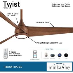 Minka Aire F678L-DK Twist 52