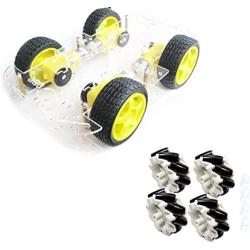 Mecanum Wheel Robot Kit 4WD Omnidirectional Wheels Smart Robot Car Chassis Kit